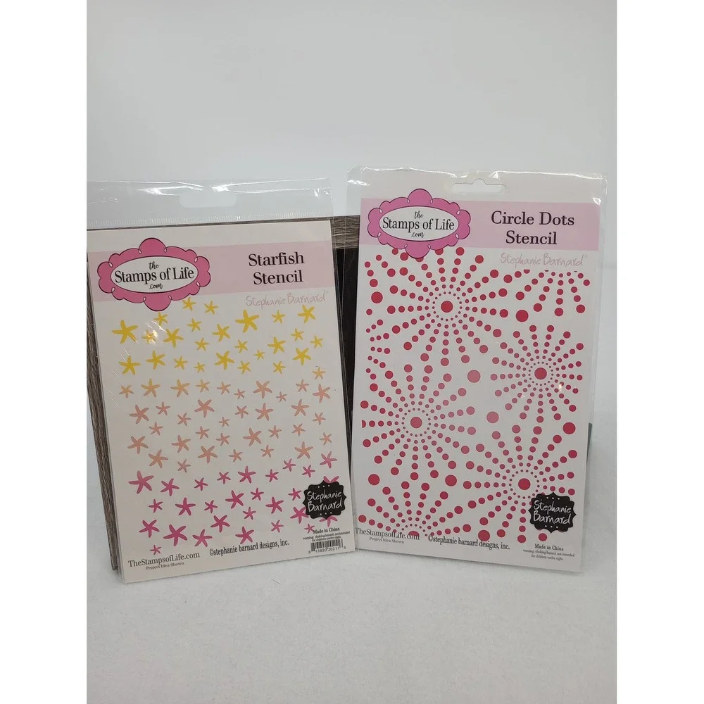 The Stamps of Life Stencils Starfish Circle Dots Bundle